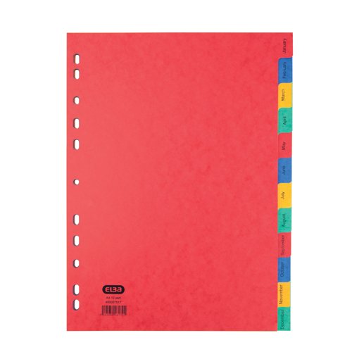 Elba January - December Pressboard Index A4 400007517