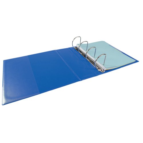Elba Panorama 65mm 4 D-Ring Presentation Binder A4 Blue (4 Pack) 400008675