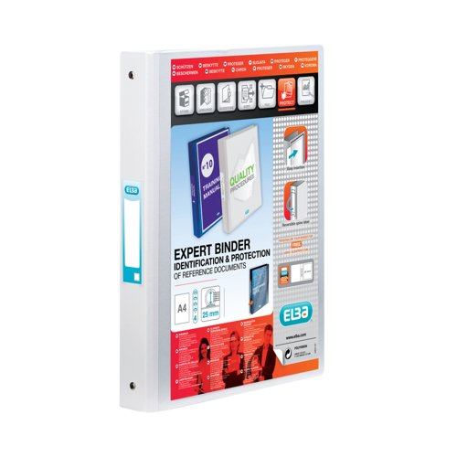 Elba Vision 25Mm 4 O-Ring Binder Pp A4 White 100080879