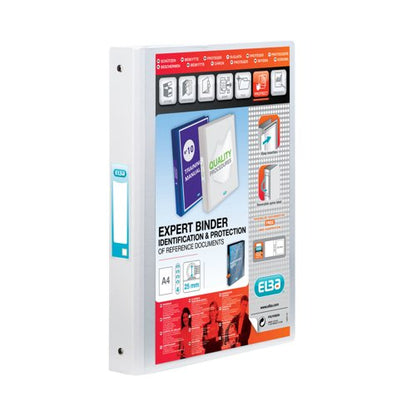 Elba Vision 25Mm 4 O-Ring Binder Pp A4 White 100080879