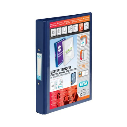 Elba Vision 25Mm 2 O-Ring Presentation Binder A4 Blue 100080886