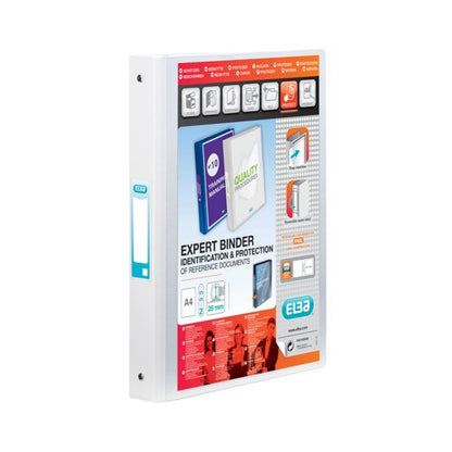 Elba Vision 25Mm 2 O-Ring Presentation Binder A4 White 100080889