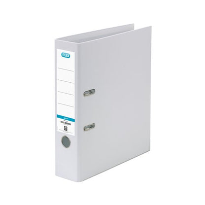Elba 70mm Lever Arch File Plastic White A4 100102160