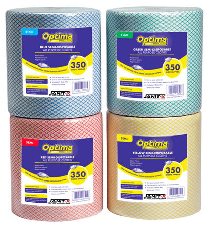 Ramon Hygiene Optima All Purpose, Non Woven Cloth Roll 350 Sheet {Blue}