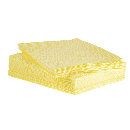 Janit-X Heavyweight All Purpose Cloth 500x380mm Yellow (Pack of 50) - UK BUSINESS SUPPLIES