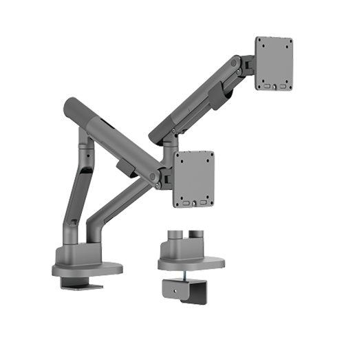 Contour Ergonomics Dual Desk Mounted Monitor Arm Space Grey CE10185