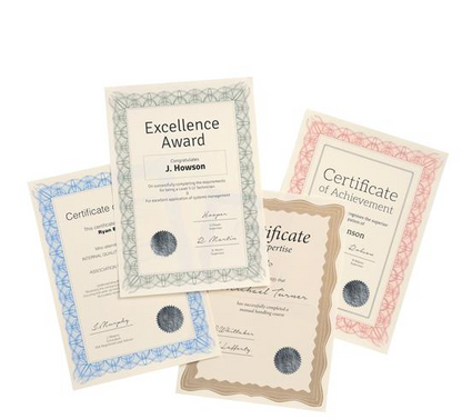 Computer Crafts A4 90g Blue Certificate Papers Pack 30's