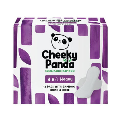 Cheeky Panda Pads with Wings Heavy Bamboo Lining and Core 12 Pads per Pack (Pack of 6) SPADS290mm