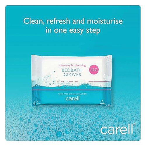 Clinell Carell Bed Bath Gloves (Pack of 8) CBBGL8