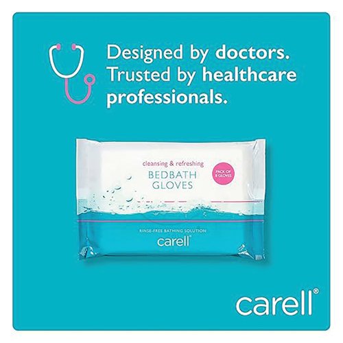Clinell Carell Bed Bath Gloves (Pack of 8) CBBGL8