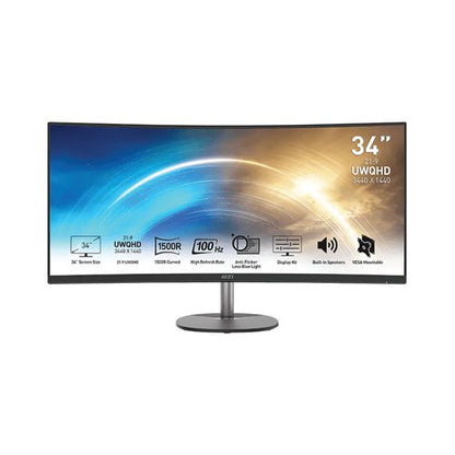 MSI Pro MP341CQ 34 inch Curved Monitor VA WQHD 9S6-3PB2CT-017