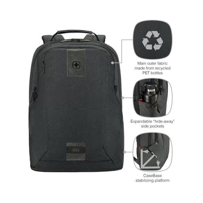 Wenger MX ECO Professional 16 Inch Laptop Backpack with Tablet Pocket Black 612261