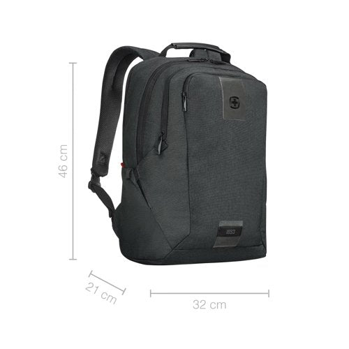 Wenger MX ECO Professional 16 Inch Laptop Backpack with Tablet Pocket Black 612261