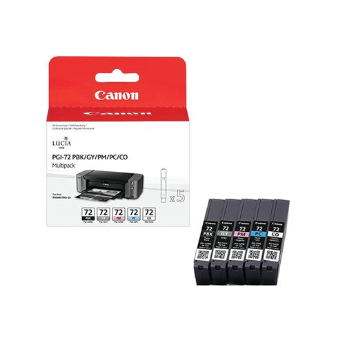 Canon PGI-72 Ink Cartridges PBK/GY/PM/PC/CO Multipack 6403B007