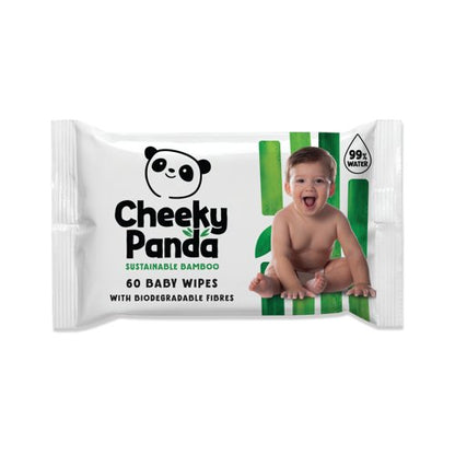 Cheeky Panda Sustainable Bamboo Baby Wipes x60 Wipes Unscented (Pack of 12) BABYW-GBR