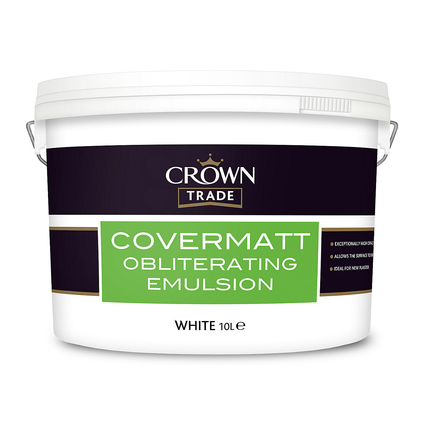 Crown Trade Covermatt Obliterating Emulsion 10 Litre WHITE