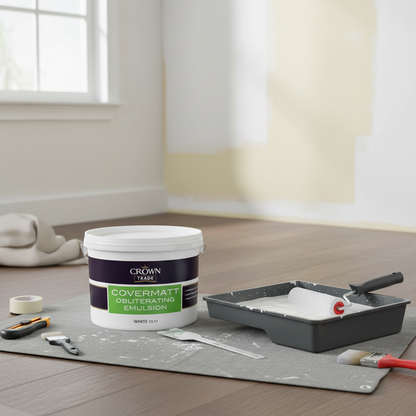 Crown Trade Covermatt Obliterating Emulsion 10 Litre WHITE
