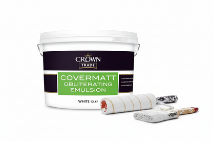 Crown Trade Covermatt Obliterating Emulsion 10 Litre WHITE
