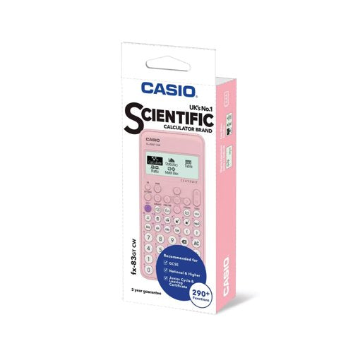 Casio FX-83GTCW Plus Scientific Calculator Pink FX-83GTCW-PK-WUT