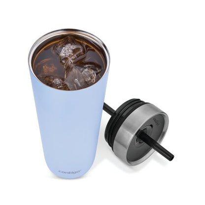 Contigo Luxe Steel Insulated Travel Tumbler/Straw 24oz Periwink 2212919