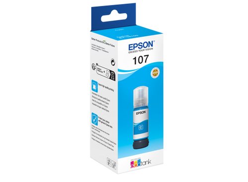 Epson 107 EcoTank Ink Bottle Cyan C13T09B240