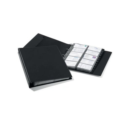 Durable VISIFIX ECONOMY 400 Business Card Ring Binder Black A4 2444/01