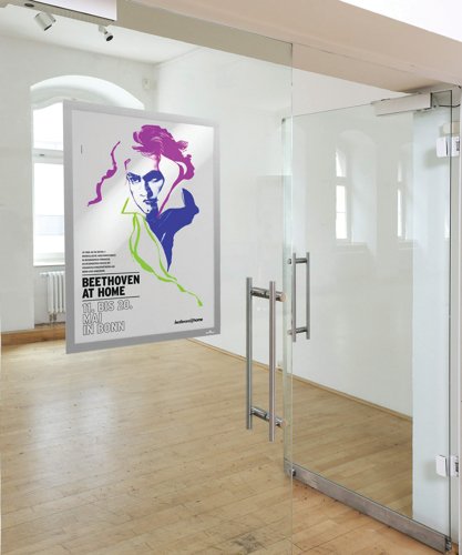 Durable Duraframe Poster Magnetic Signage Frame A2 Silver 505323