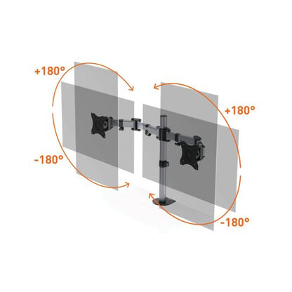 Durable Select Monitor Mount Arm for 2 Screens Up to 32 Inch with Desk Clamp Attachment 509523