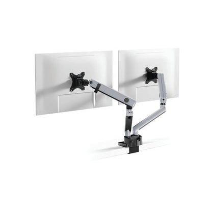 Durable Select Plus Monitor Mount Arm for 2 Screens Up to 32 Inch with Desk Clamp Attachment 509723