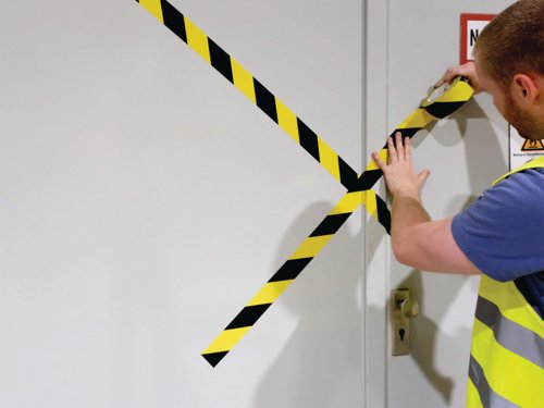 Durable Duraline Floor Marking Tape 50mm x 33m Yellow/Black 1044130