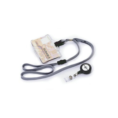 Durable Soft Lanyard with Clip and Safety Release Grey (Pack of 10) 8119/10