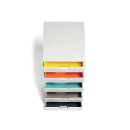 Durable VARICOLOR Desktop Organiser 5 Drawer Colour Coded Modular Storage A4+ 762527