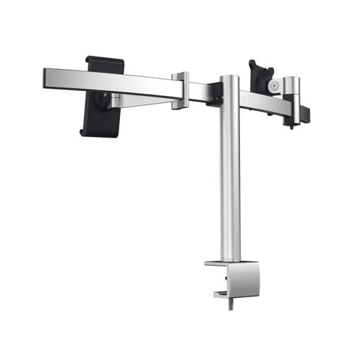 Durable Monitor Mount PRO for 1 Screen Up to 27in 1 Tablet Up to 13in + Desk Clamp Attachment 508723