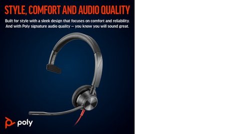 Poly Blackwire 3315 Monaural USB-C/A +3.5mm Headset 8X217AA