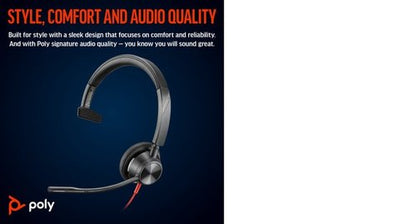 Poly Blackwire 3315 Monaural USB-C/A +3.5mm Headset 8X217AA