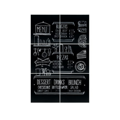 Securit Square Chalkboards Frameless XXL 400x2x400mm (Pack of 6) FB-XXL