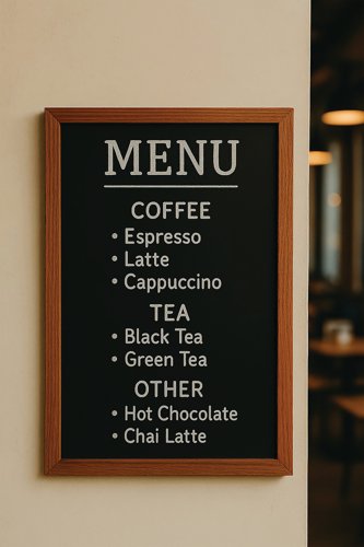 Deflecto Wall Mounted Chalkboard 400x600mm Teak WCB-40-60-TE