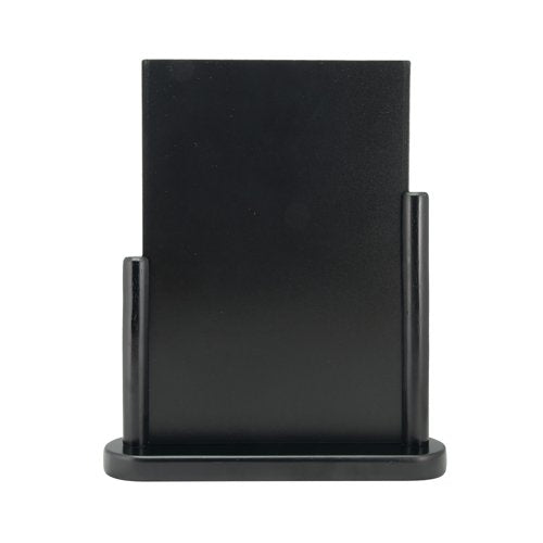 Deflecto Double Sided Medium Countertop Chalkboard Information Display Black TCB-MED-BLK