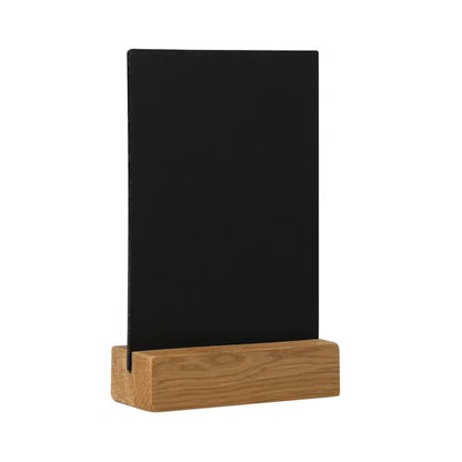 Deflecto Double Sided A5 Countertop Chalkboard Information Display Dark Oak (Pack of 4) TCB-A5-OAKX4
