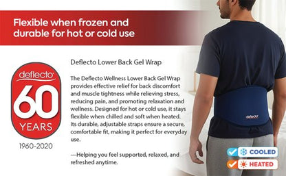 Deflecto Reusable Cool and Heat Pack for Lower Back Blue DEFCP-LBCK