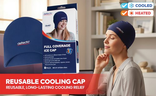 Deflecto Reusable Cool and Heat Cap Blue DEFCP-CAP