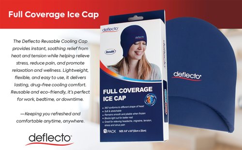 Deflecto Reusable Cool and Heat Cap Blue DEFCP-CAP