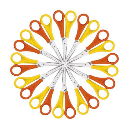 Westcott Left Handed Scissors 130mm Yellow/Orange (Pack of 12) E-21593 00