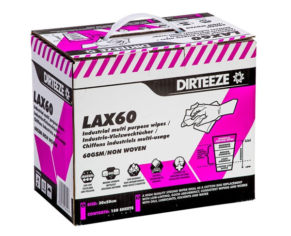 Dirteeze Industrial Multi Purpose Low Lint Wipes (Box of 150)