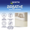 Bostik Breathe dehumidifier to eliminate moisture, Plus Refills Caravan,Home,Office.