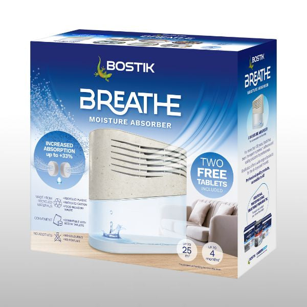 Bostik Breathe dehumidifier to eliminate moisture, Plus Refills Caravan,Home,Office.