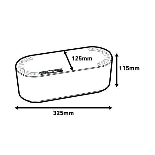D-Line Cable Tidy Unit 340x120x115 Small Black EU/CTUSmlB/SW