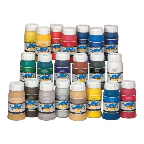 Daler-Rowney System 3 Acrylic Paint 500ml Titanium White 500ST3WH