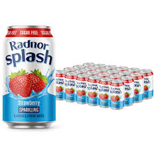 Radnor Splash Sparkling Sugar Free Strawberry Cans 24x330ml