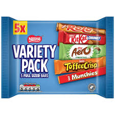 Nestle Variety Chocolate Bar Pack 5's